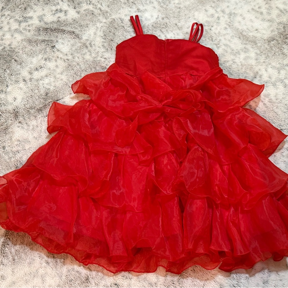 Elegant Red Kids Dress - Picture 5 of 6
